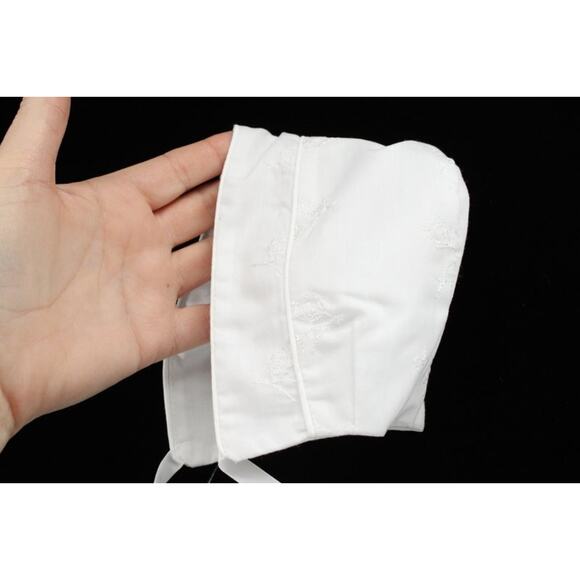 Vintage New 6 Mos Baptism Christening Gown Set Dress Hat Booties Old Stock - Picture 8 of 15